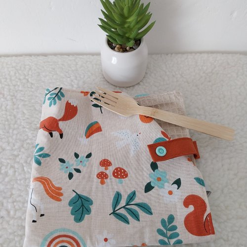 Serviette de cantine coton/nid d'abeille