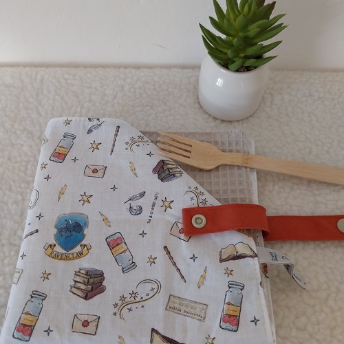 Serviette de cantine coton/nid d'abeille