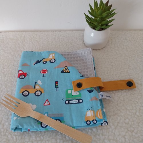 Serviette de cantine coton/nid d'abeille