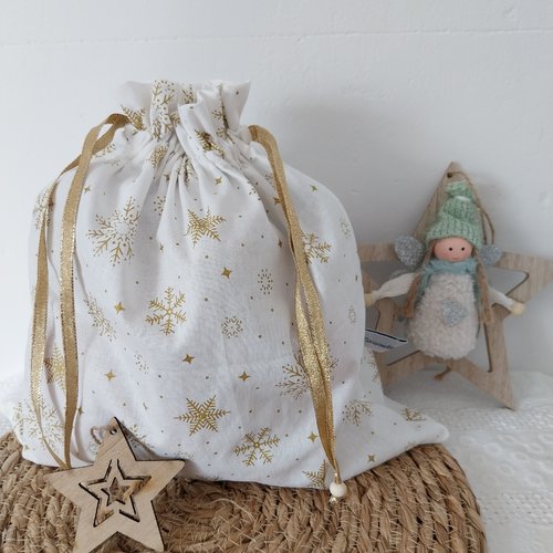 Sac cadeau de noël taille 1,  pochon emballage