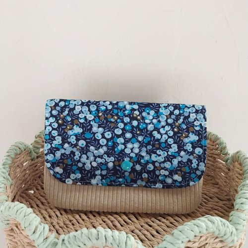 Pochette double poche - fleurs des champs