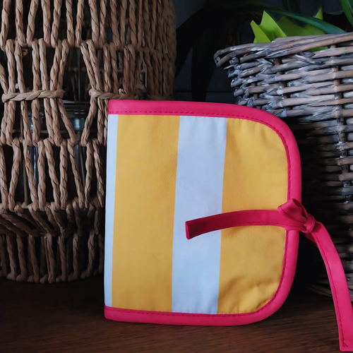 La pochette duo citron givré - rangement chargeur, écouteurs et petits essentiels