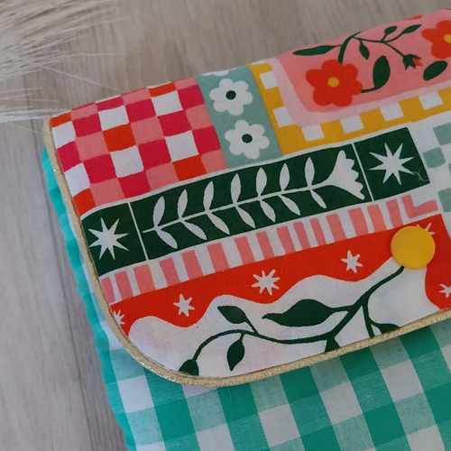 Pochette à rabat - patchwork d'été