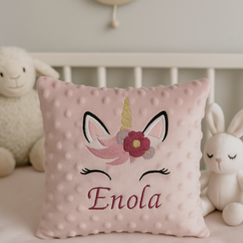 Coussin personnalisé – motif licorne