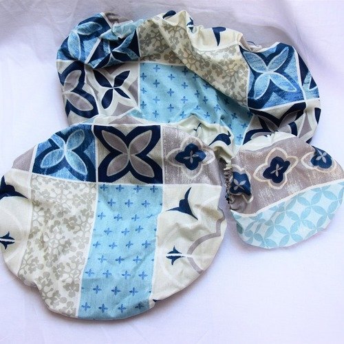 Lot de couvres plats motifs carreaux ciment