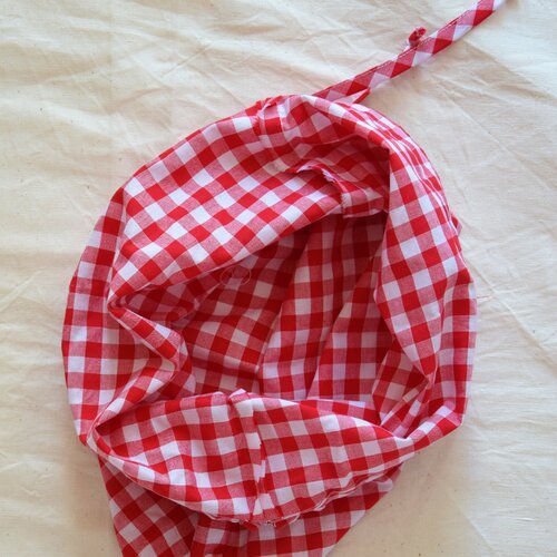 Sac a vrac vichy rouge vintage