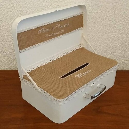 Urne Tirelire Cagnotte Boite Pour Enveloppes La Valise Pour Mariage Anniversaire Retraite Communion Theme Mer La Plage Ou Autre Un Grand Marche