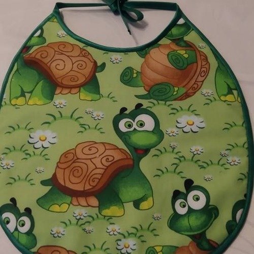 Bavoir tissus imprimé tortues