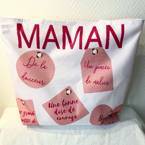 Sac cabas " flamand rose "