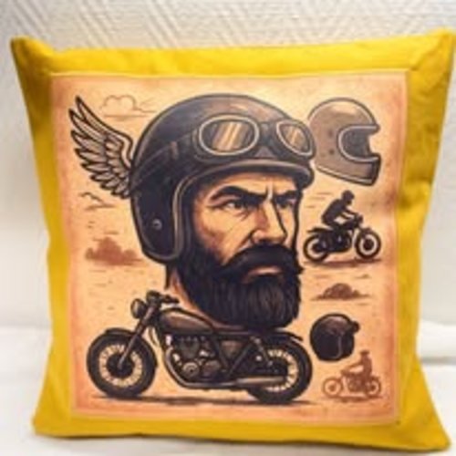 Housse de coussin motard