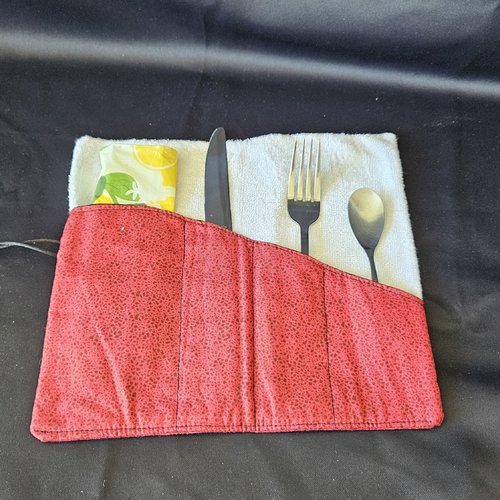 Lunch box - range couverts en tissu