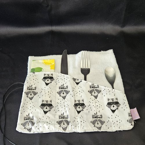 Lunch box - range couverts en tissu