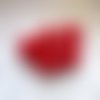 10 perles rouges rondes acrylique 12 mm