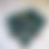 12 perles céramique coeur bleu 15 mm