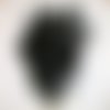 20 boutons yeux noirs ronds lisses plastique 5 mm