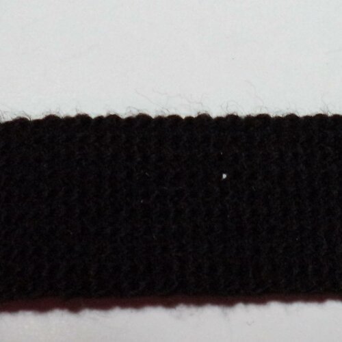 Ganse noire en tricot largeur 2.5 cm neuf de bonne qualité 