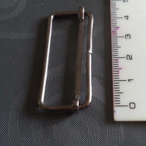 Boucle de ceinture rectangulaire en métal couleur bronze largeur du passant 3 cm 