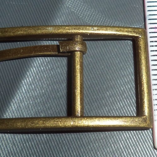Boucle de ceinture rectangulaire couleur bronze largeur passant 1.5 cm neuve 