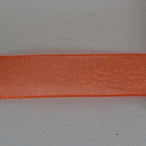 3 mètres de ruban organza orange largeur 1.3 cm de superbe qualité 