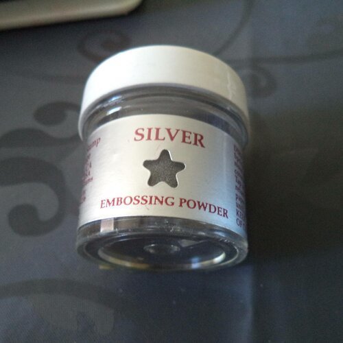 Poudre à embosser de couleur silver (pot neuf) de superbe qualité