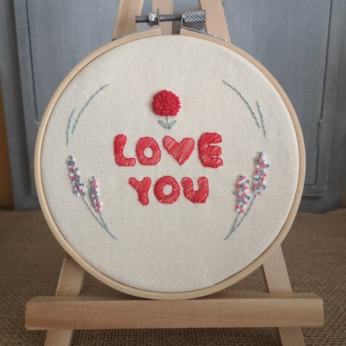 Broderie " i love you "