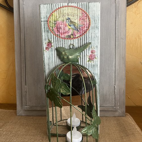 Photophore en cage , luminaire mural ou à déposer