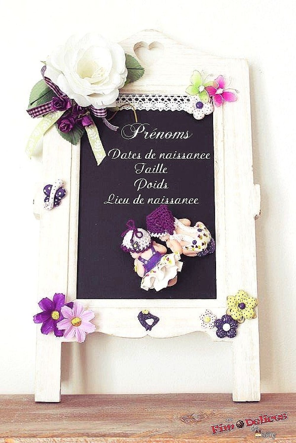 Ardoise Chevalet Personnalisable Bebe Fimo Jumeaux Fille Et Garcon Cadeau De Naissance Cadeau De Bapteme Decoration Chambre De Bebe Un Grand Marche