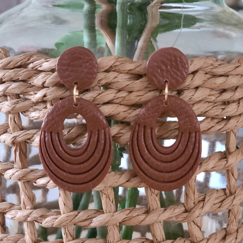 Boucle d'oreille ondes "terra"