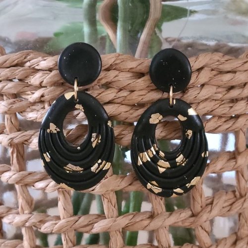 Boucle d'oreille ondes "eclipse"