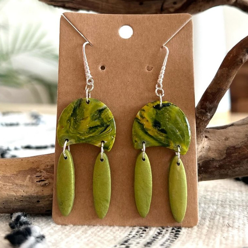 Boucle d'oreille essentia "jungle dorée"