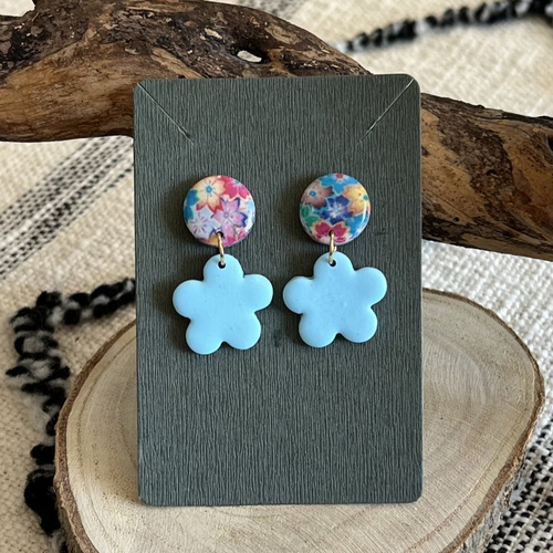 Boucle d'oreille margot "azurine"