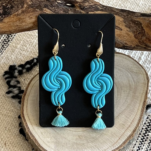 Boucle d'oreille twist "azura"