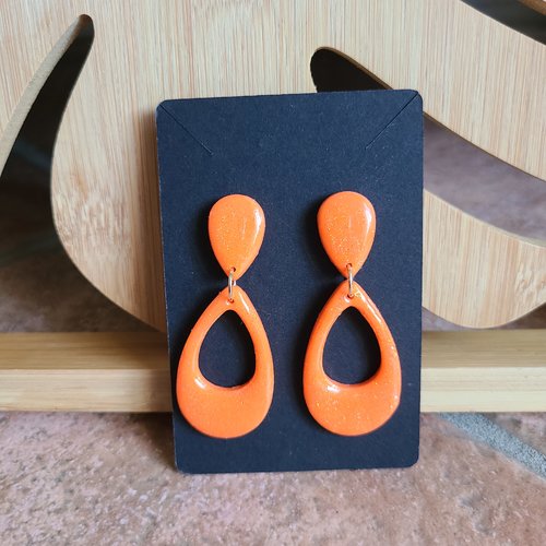 Boucles d' oreille sorbet orange