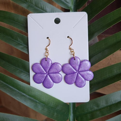 Boucles d' oreille aloha viola