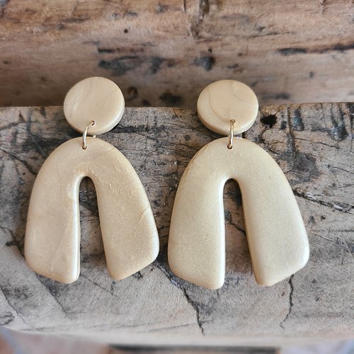 Boucles d' oreille champagne bali