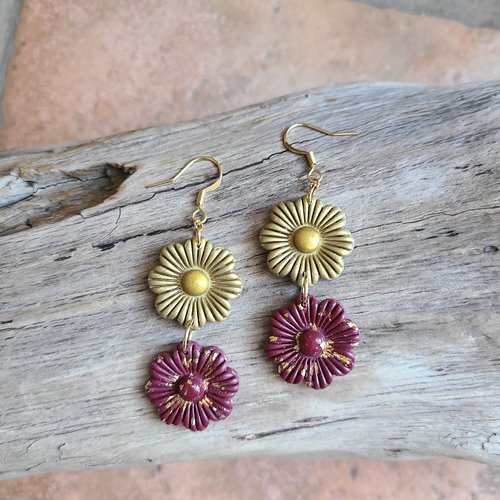 Boucles d'oreille duo  floréal