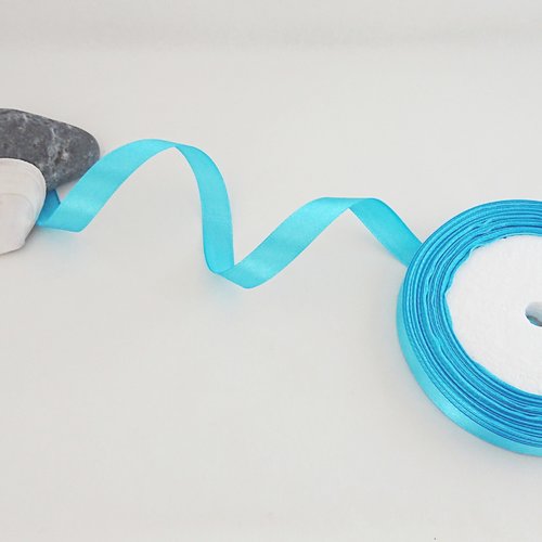 Ruban satin turquoise 12 mm