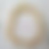 Bracelet en perles de verre en forme de gouttes caramel et chainettes dorées - 18 cm réglable - 2157710
