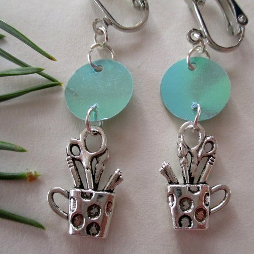 Vendu clips boucles d'oreilles rêve d'artiste