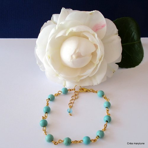 Bracelet en petites perles de turquoise