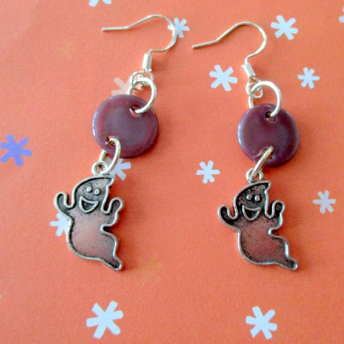 Boucles d'oreilles fantôme pour halloween