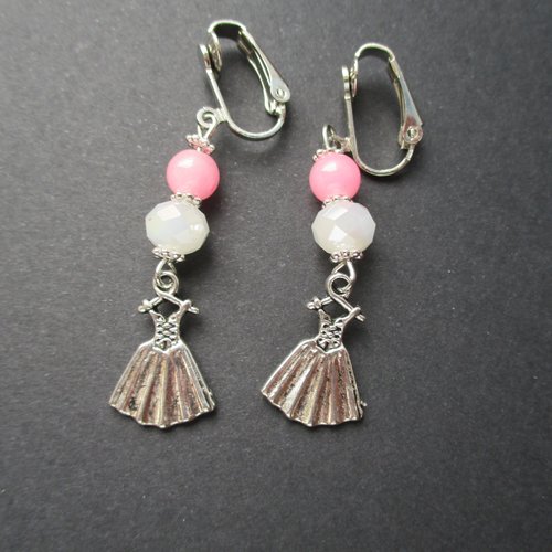Clips boucles d'oreilles robe de danseuse