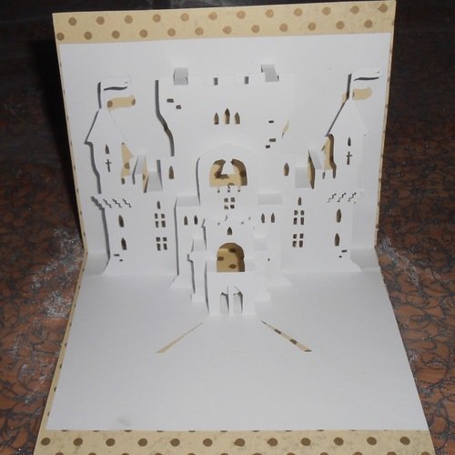 Carte Kirigami Architecture Chateau Renaissance Un Grand Marche