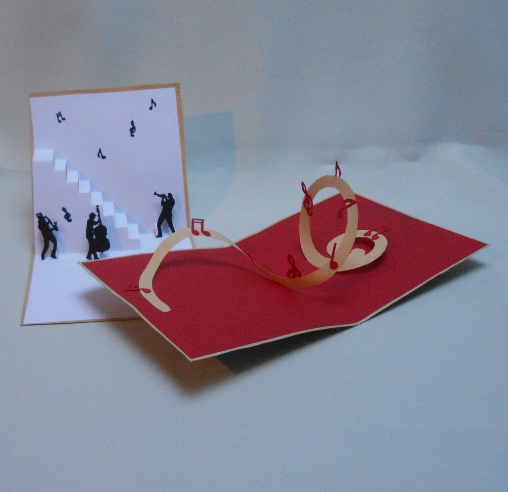 Duo Carte Kirigami Fete Joyeux Anniversaire Musical Un Grand Marche