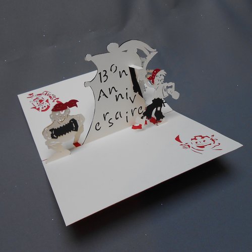 Carte Kirigami Fete Joyeux Anniversaire Les Pirates Un Grand Marche