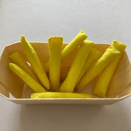 5 frites en feutrine - dinette - aliments - marchande