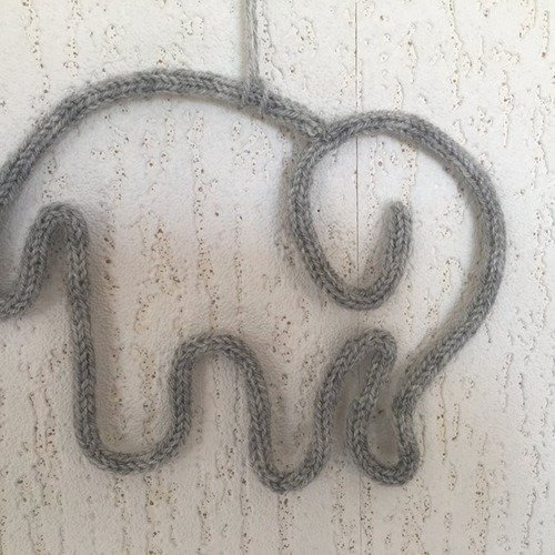 Image tricotin éléphant