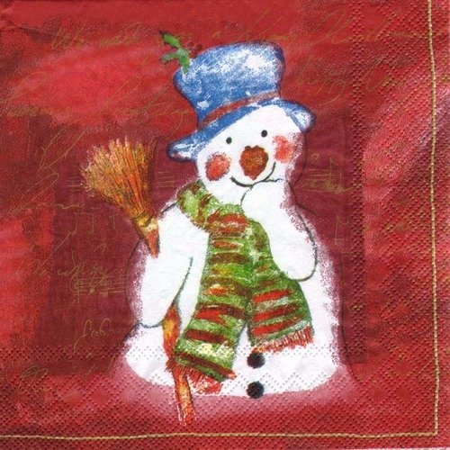 Noel - lot 20 serviettes - bonhomme de neige