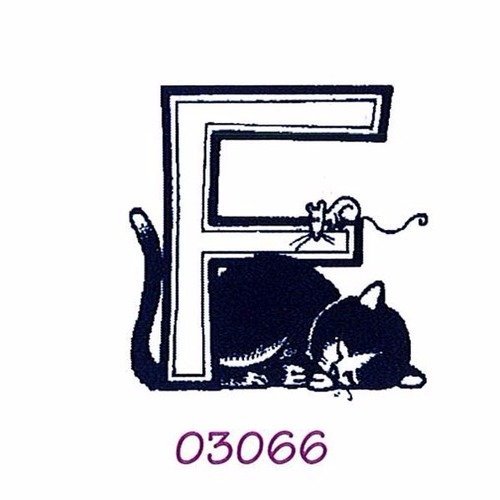 F tampon alphabet décors de chat marque aladine 