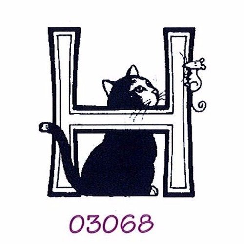 H tampon alphabet décors de chat marque aladine 